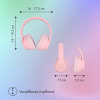 imoshion Kabellose Kinderkopfhörer LED Light - Dezibelbegrenzer - Mit AUX-Kabel - Rosa