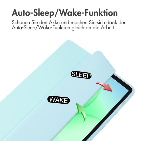 imoshion Trifold Hardcase Klapphülle Samsung Galaxy Tab A11 Plus - Hellblau