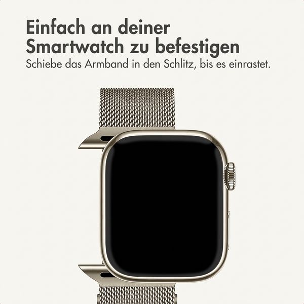 imoshion Mailändische Magnetarmband für Apple Watch | 44/45/46/49 mm - Starlight