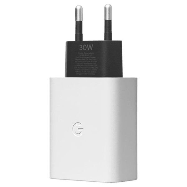 Google Originaler Netzadapter - Ladegerät ohne Kabel - USB-C-Anschluss - 30W - Weiß