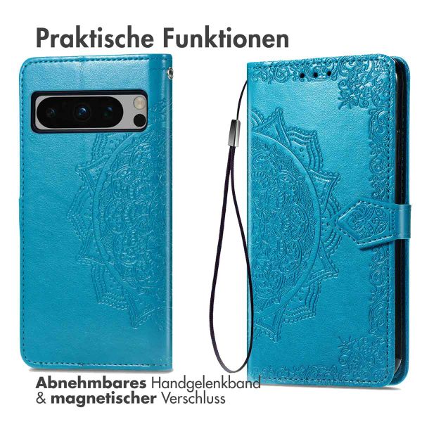 imoshion Mandala Klapphülle Google Pixel 8 Pro - Türkis
