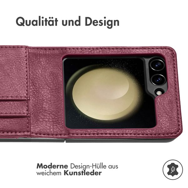 imoshion Luxuriöse Klapphülle Samsung Galaxy Z Flip 6 - Bordeaux