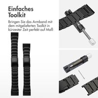 Accezz Mattes Titanstahlarmband -   Garmin 26 mm Anschluss - Schwarz