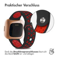 imoshion Silikonband Sport für das Fitbit Versa 2 / Versa Lite - Schwarz / Rot