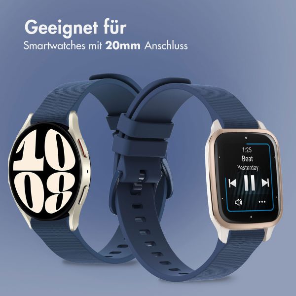 imoshion Sport-Silikonarmband mit Schnalle für das Samsung Galaxy Watch 7 40/44 mm - Dunkelblau