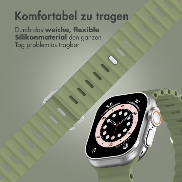Accezz Ocean Armband für Apple Watch Series 1 - 9 / SE (38/40/41 mm) | Series 10 / 11 (42 mm) - Khaki