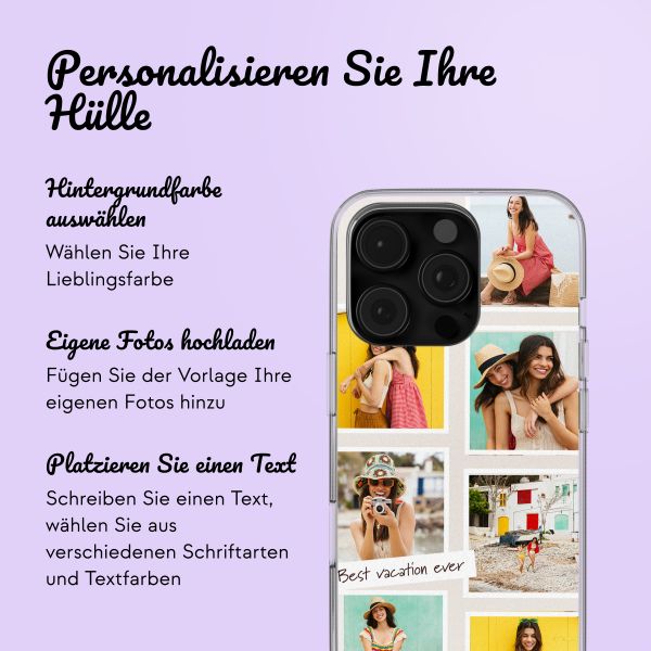 Personalisierte Hülle mit Filmrolle N°3 Apple iPhone 16 Pro Max - Transparent