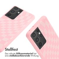 imoshion SilikonHülle design mit Band Samsung Galaxy S21 Ultra - Retro Pink