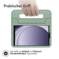 imoshion Schutzhülle mit Handgriff kindersicher für das Samsung Galaxy Tab A9 8.7 Zoll - Olive Green