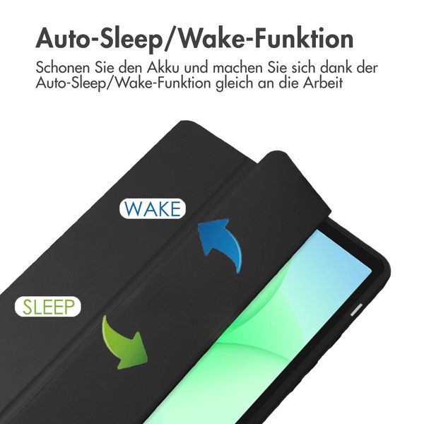 imoshion Trifold Hardcase Klapphülle Samsung Galaxy Tab A11 / A9 8.7 Zoll - Schwarz