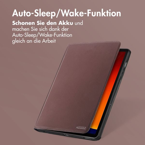 Accezz Classic Klapphülle Samsung Galaxy Tab S9 11.0 Zoll / Tab S10 FE / S9 FE 10.9 Zoll - Braun