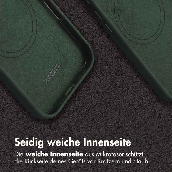 Accezz Vintage Leather Magsafe Backcover Apple iPhone 16 Pro - Smokey Green