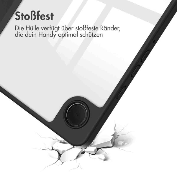 imoshion Trifold Hardcase Klapphülle für das Samsung Galaxy Tab A9 8.7 Zoll - Schwarz