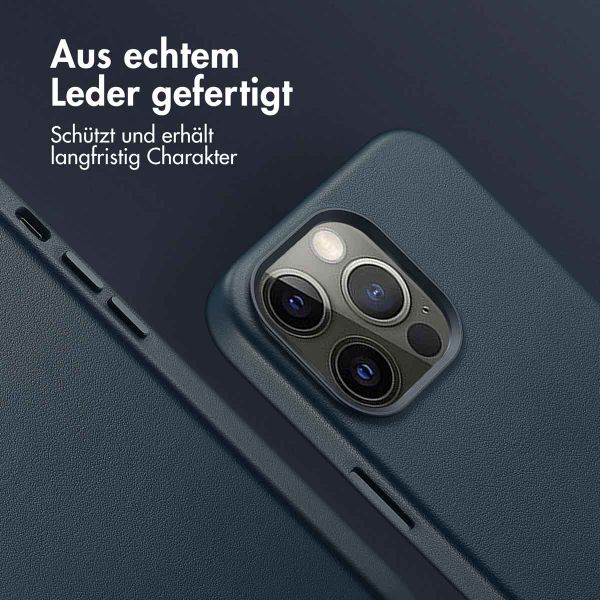 Accezz MagSafe Leather Backcover Apple iPhone 13 Pro - Nightfall Blue