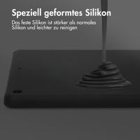 Accezz Liquid Silicone Back Cover Apple iPad 9 (2021) 10.2 Zoll / iPad 8 (2020) 10.2 Zoll / iPad 7 (2019) 10.2 Zoll - Schwarz