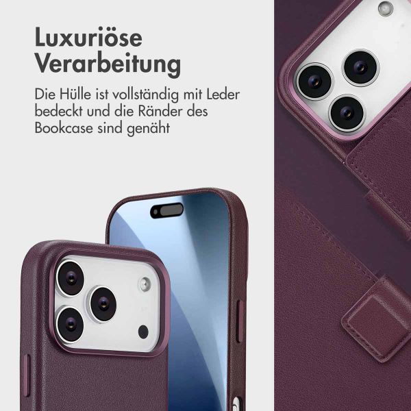 Accezz 2-in-1 Klapphülle aus Leder mit MagSafe Apple iPhone 17 Pro - Heath Purple