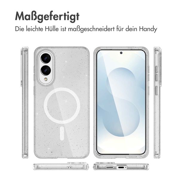 imoshion Sparkle Back Cover mit MagSafe Samsung Galaxy S25 Edge - Transparent