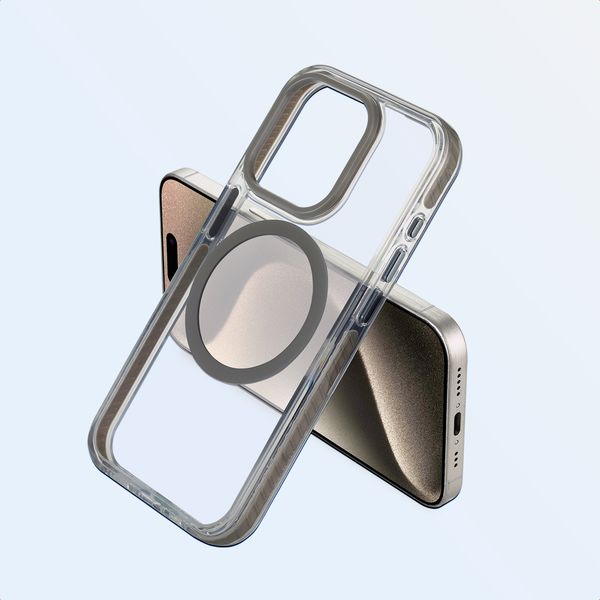 imoshion Combat MagSafe Hülle Apple iPhone 15 Pro - Grau