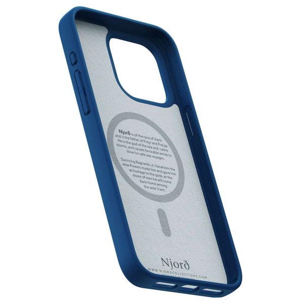 Njorð Collections Wildleder Comfort+ Case MagSafe für das iPhone 15 Pro Max - Blue