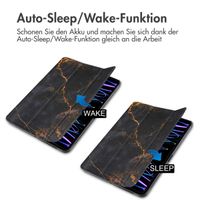 imoshion Design Trifold Klaphülle Apple iPad Pro 11 (2022/2021) - Black Marble