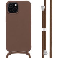 imoshion SilikonHülle mit Band Apple iPhone 15 - Braun