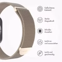 imoshion Magnetisches Milanaise Armband für das  Apple Watch Series 1 - 9 / SE (38/40/41 mm) | Series 10 / 11 (42 mm) - Größe S - Starlight