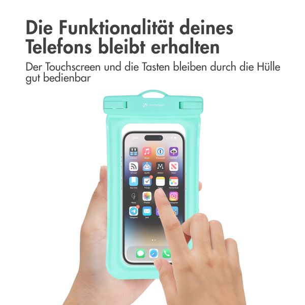 imoshion Universeller, wasserdichter Beutel - wasserdichte Smartphonehülle - Türkis