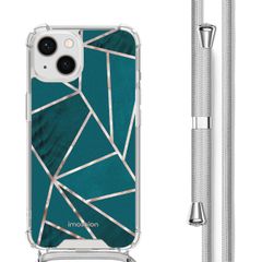 imoshion Design Hülle mit Band Apple iPhone 13 - Petrol Green Graphic