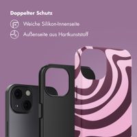 Selencia Vivid Back Cover Apple iPhone 13 - Wavy Swirl Pink Plum