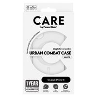 PanzerGlass CARE Urban Combat Case MagSafe für das iPhone 16 - Transparent / Weiß