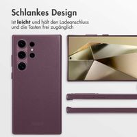 Accezz MagSafe Leather Backcover Samsung Galaxy S24 Ultra - Heath Purple