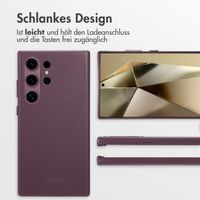 Accezz MagSafe Leather Backcover für das Samsung Galaxy S24 Ultra - Heath Purple