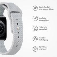 imoshion Geflochtenes Silikonarmband für das  Apple Watch Series 1 t/m 11 / SE / Ultra (44/45/46/49 mm) - Grau