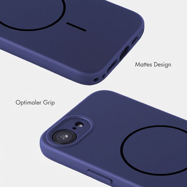 Accezz Grip Backcover mit MagSafe Apple iPhone 17e / 16e - Dunkelblau