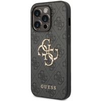 Guess 4G Metal Logo Back Cover Apple iPhone 15 Pro - Grau