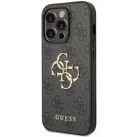 Guess 4G Metal Logo Back Cover für das iPhone 15 Pro - Grau