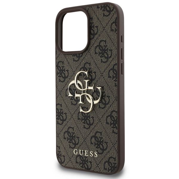 Guess 4G Metal Logo Back Cover Apple iPhone 16 Pro Max - Braun