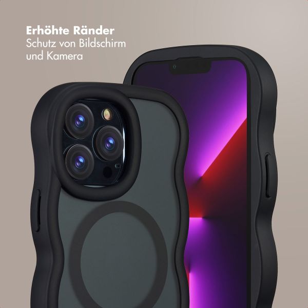 Selencia Wavy Backcover mit MagSafe Apple iPhone 13 Pro - Schwarz