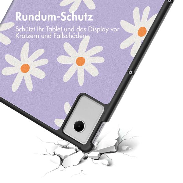 imoshion Design Trifold Klaphülle Lenovo Idea Tab Plus - Flowers Distance