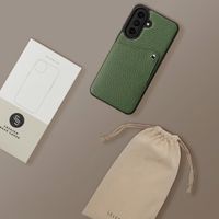 Selencia Riva Back Cover mit Kartenfach Samsung Galaxy A57 (5G) - Sage Green