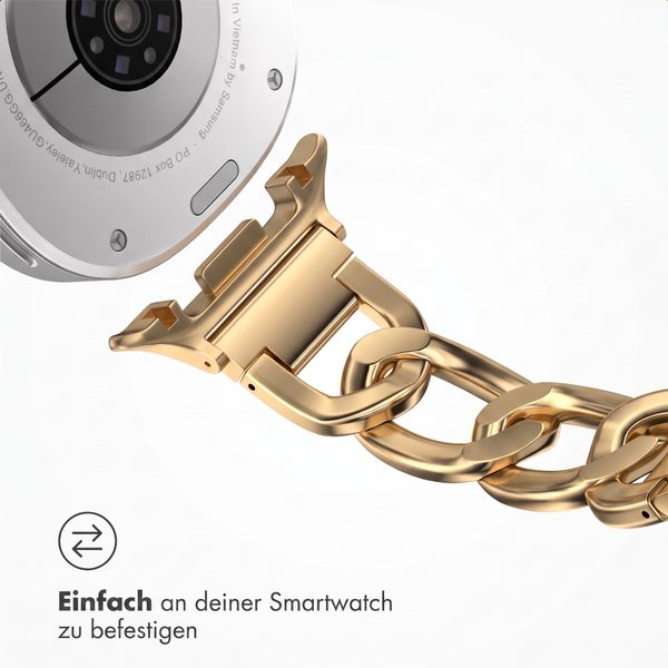 Selencia Chain Armband für Samsung Galaxy Watch 9 (40/44mm) / Watch 8 (40/44mm) / Classic (46mm) - Gold