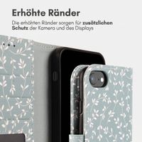 imoshion Design Klapphülle Apple iPhone 17e / 16e - Smoke Green Flowers