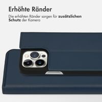 Accezz Premium Leather Slim Klapphülle für das iPhone 13 Pro Max - Dunkelblau