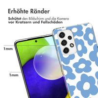 imoshion Design Hülle Samsung Galaxy A53 - Retro Blue Flowers