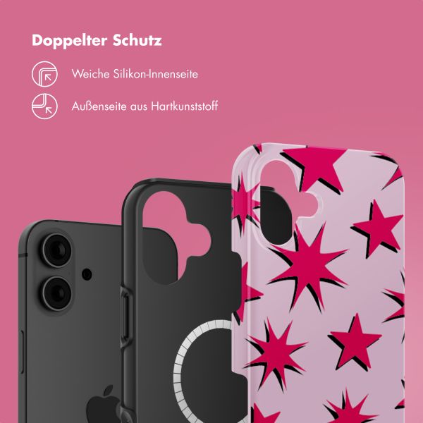 Selencia Vivid Rückabdeckung mit MagSafe iPhone 16 - Stars Rubine Red Light Pink