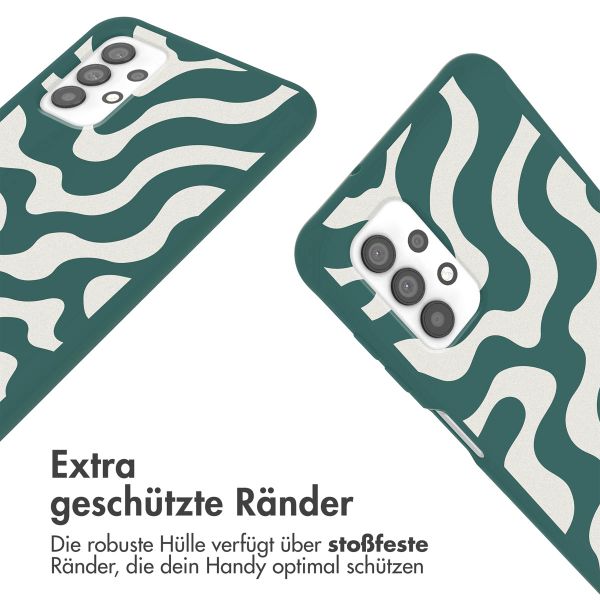 imoshion SilikonHülle design mit Band Samsung Galaxy A32 (4G) - Petrol Green Groovy
