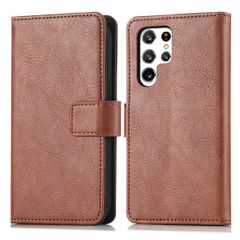 imoshion Luxuriöse Klapphülle Samsung Galaxy S22 Ultra - Braun