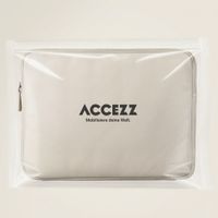 Accezz Leather Laptop Hülle mit Reißverschluss 13-14 Zoll - Laptop Sleeve - Beige