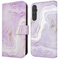 imoshion Design Klapphülle Samsung Galaxy A26 - Purple Marble