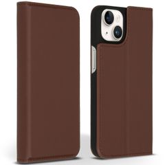 Accezz Premium Leather Slim Klapphülle Apple iPhone 14 - Braun
